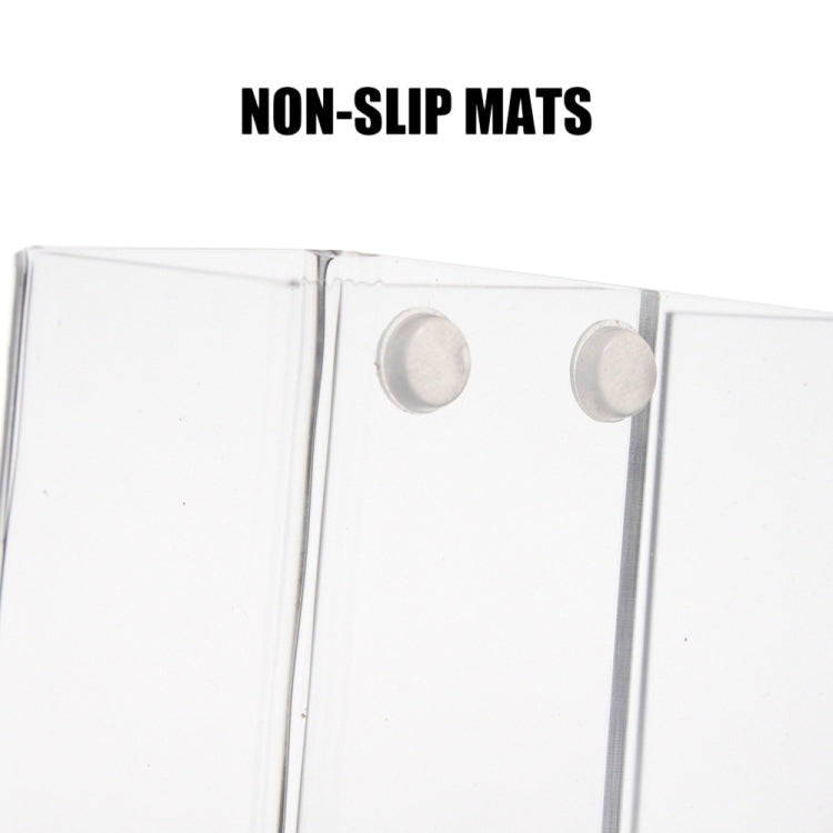 YX069 Acrylic Vinyl Records Rack Desktop CD Display Stand (Transparent)