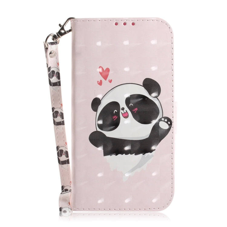 3D Colored Drawing Heart Panda Pattern Horizontal Flip Leather Case for Huawei P Smart+ 2019 / En...