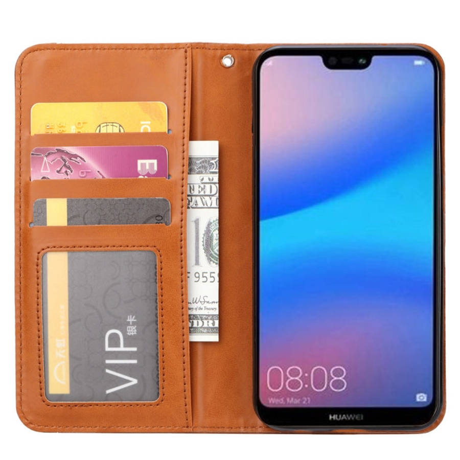 Knead Skin Texture Horizontal Flip Leather Case for Huawei P30 Lite, with Photo Frame & Holder & ...