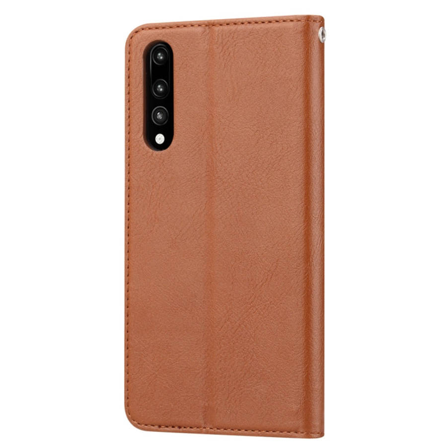 Knead Skin Texture Horizontal Flip Leather Case for Huawei P30, with Photo Frame & Holder & Card ...