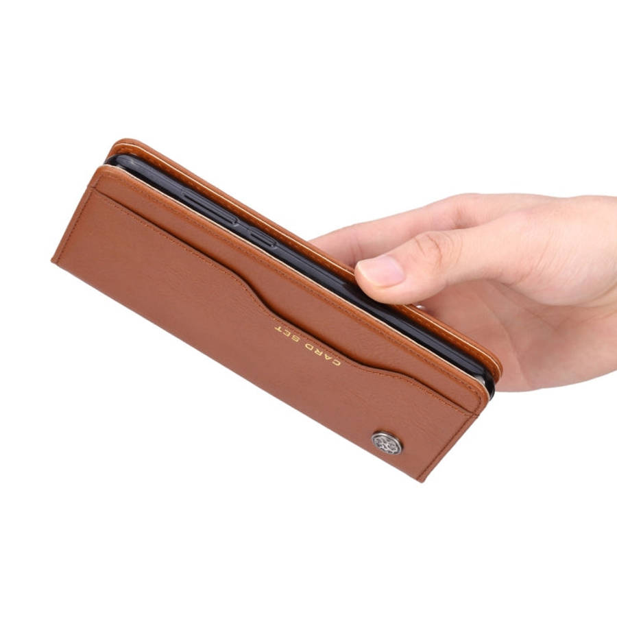 Knead Skin Texture Horizontal Flip Leather Case for Huawei P30, with Photo Frame & Holder & Card ...