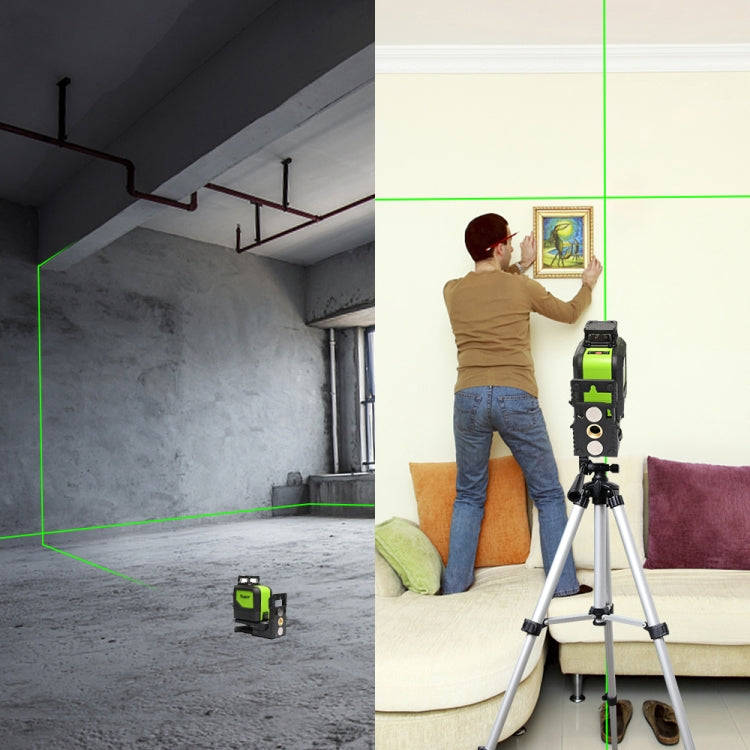 901CG H360 Degrees / V130 Degrees Laser Level Covering Walls and Floors 5 Line Green Beam IP54 Wa...