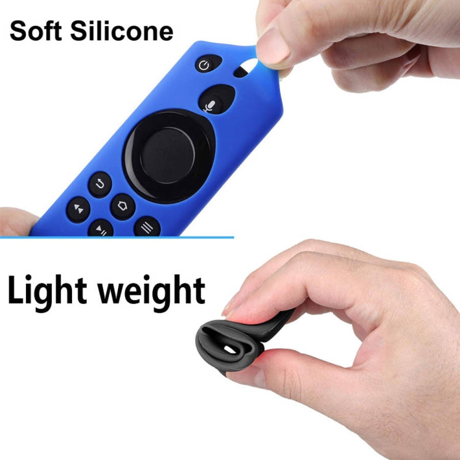Non-slip Texture Washable Silicone Remote Control Cover for Amazon Fire TV Remote Controller (Blue)