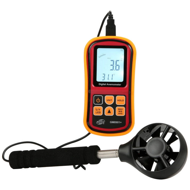 BENETECH GM8901+ High Accuracy Anemometer Wind Speed Gauge Temperature Measure Digital LCD Displa...