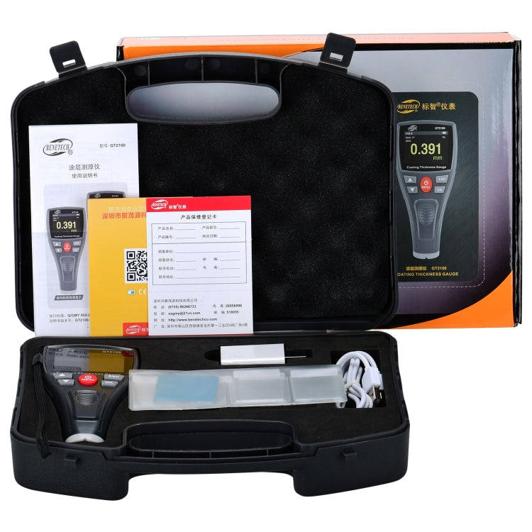 BENETECH GT2100 Digital Anemometer Coating Thickness Gauge Color Screen Car Paint Thickness Teste...