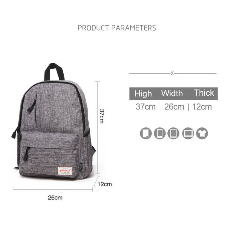 Universal Multi-Function Canvas Laptop Computer Shoulders Bag Leisurely Backpack Students Bag, Sm...