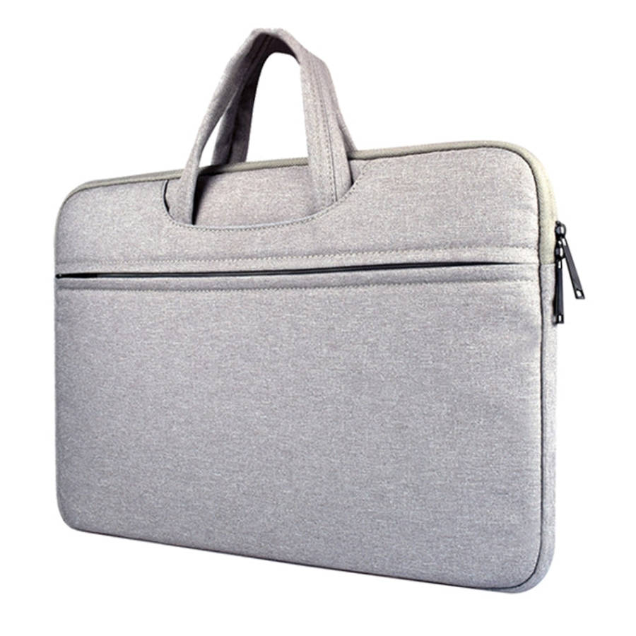 Breathable Wear-resistant Shoulder Handheld Zipper Laptop Bag, For 14 inch and Below Macbook, Sam...
