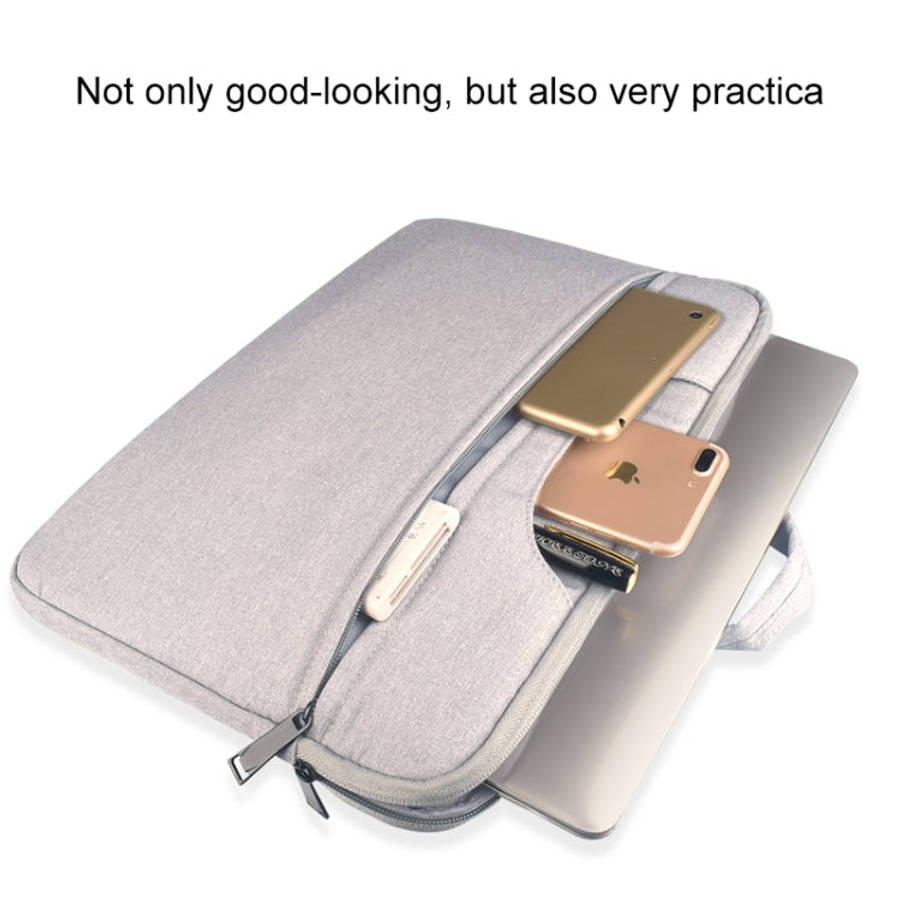 Breathable Wear-resistant Shoulder Handheld Zipper Laptop Bag, For 14 inch and Below Macbook, Sam...