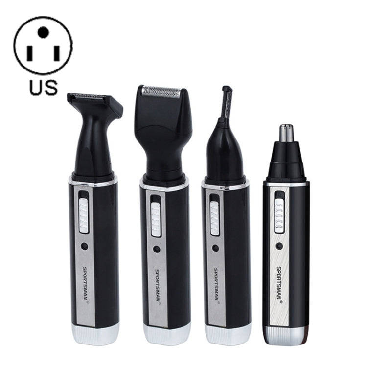 SPORTSMAN Four-in-one Rechargeable Ear Nose Trimmer Electric Shaver Beard Face Eyebrows Hair Trim...