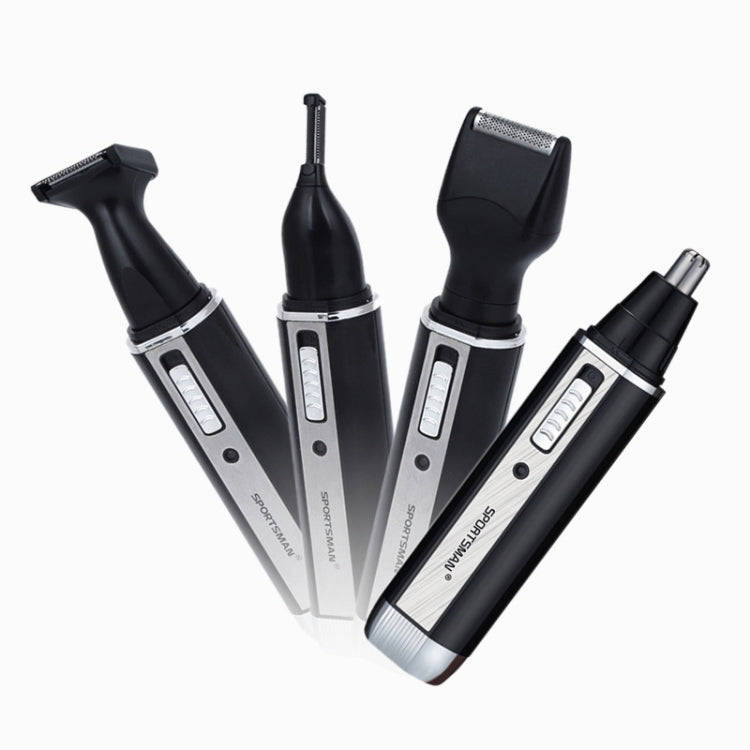 SPORTSMAN Four-in-one Rechargeable Ear Nose Trimmer Electric Shaver Beard Face Eyebrows Hair Trim...