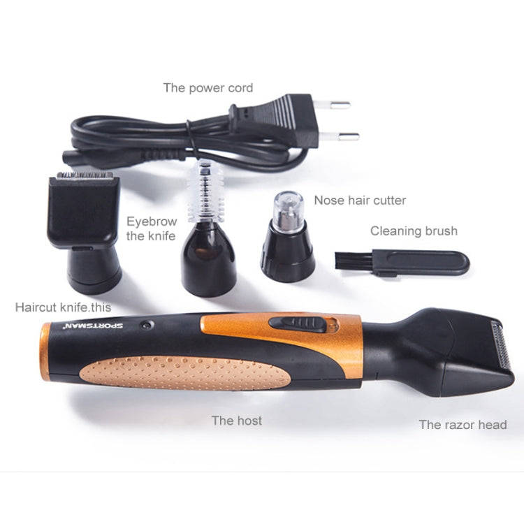 SPORTSMAN Four-in-one Electric Rechargeable Ear Nose Trimmer Beard Face Shaver Eyebrows Hair Trim...