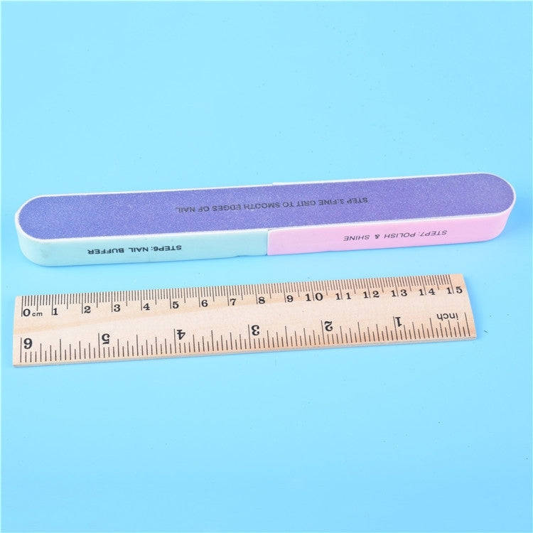 10pcs Seven Sided Polishing Bar Nail File Buffers Polisher for Fingernails and Toenails