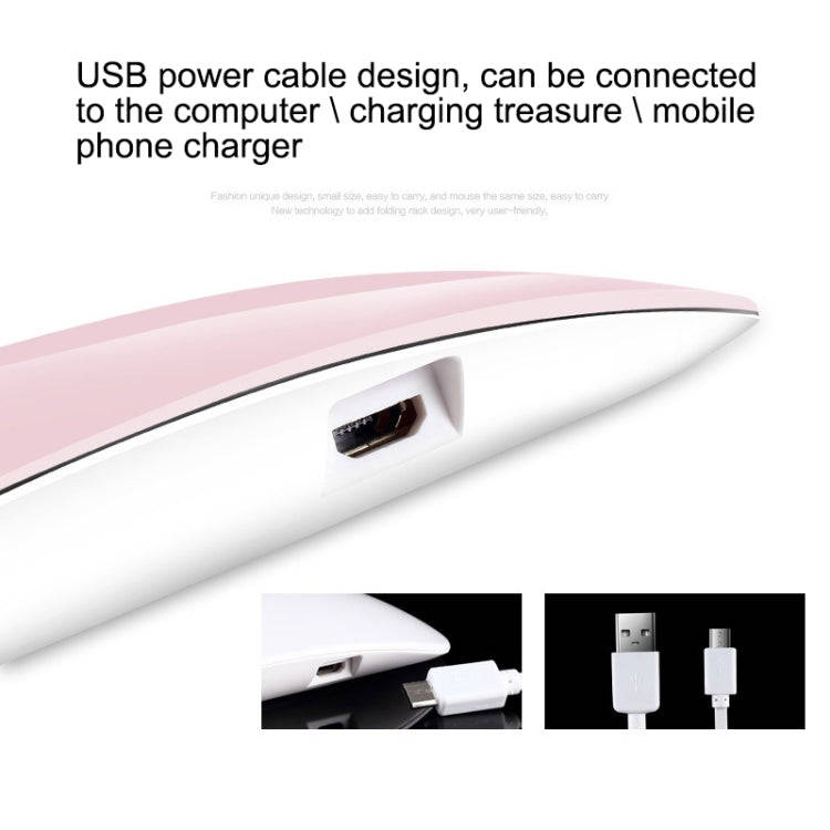 SUN mini 2 6W UV + LED USB Nail Lamp Fingernail Gel Curing Dryer(Pink)
