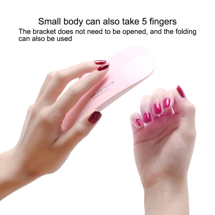 SUN mini 2 6W UV + LED USB Nail Lamp Fingernail Gel Curing Dryer(Pink)