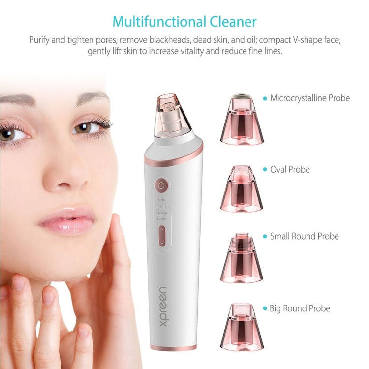 XPREEN XPRE037 Wireless Charging  Multi-function Blackhead Extractor Pore Cleanser with Four Prob...