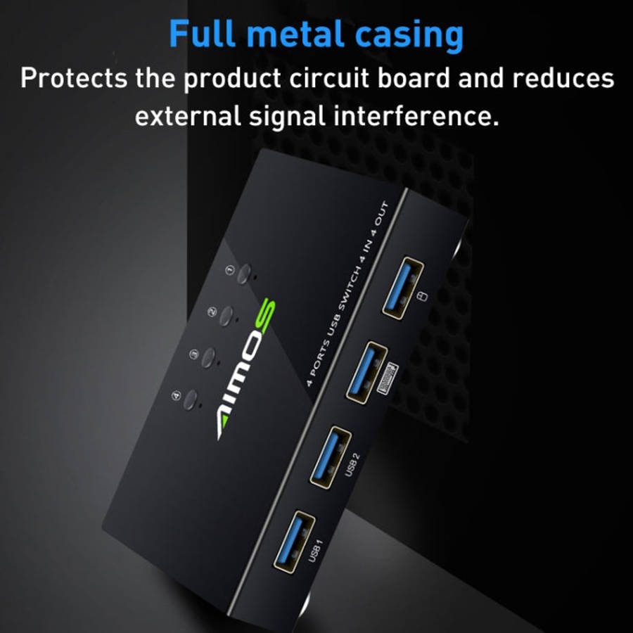 AIMOS AM-KM404K USB2.0 4 In 4 Out Switcher