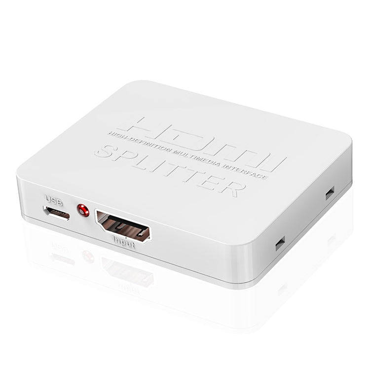 1x2 Mini HDMI Amplifier Splitter, Support 3D & 4K x 2K (White)