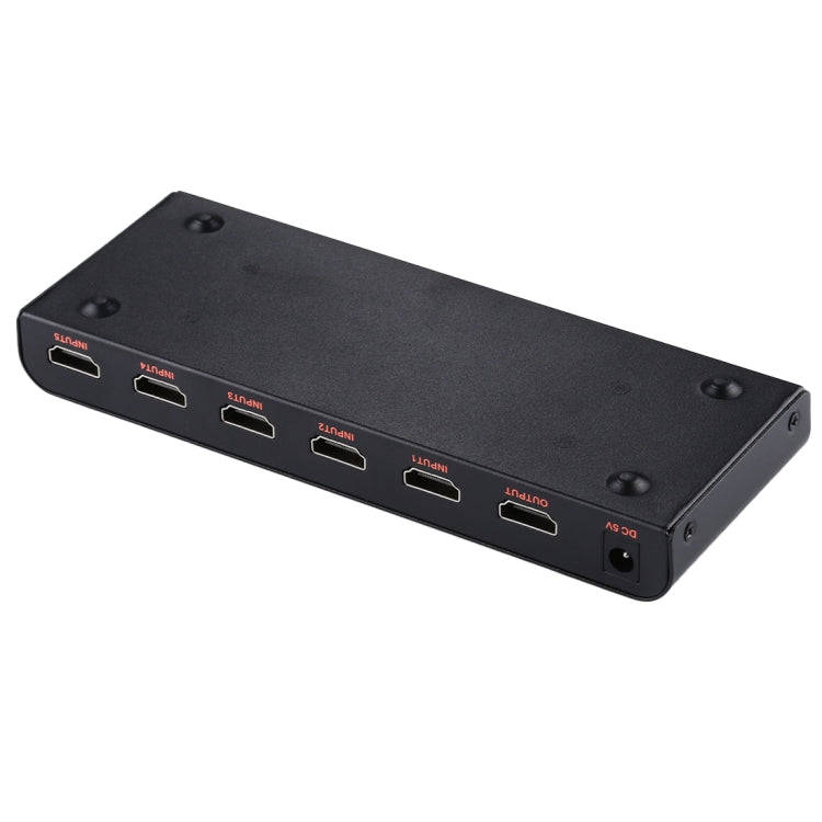 5X1 4K/60Hz HDMI 2.0 Switch with Remote Control, EU Plug