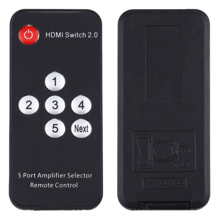 5X1 4K/60Hz HDMI 2.0 Switch with Remote Control, EU Plug