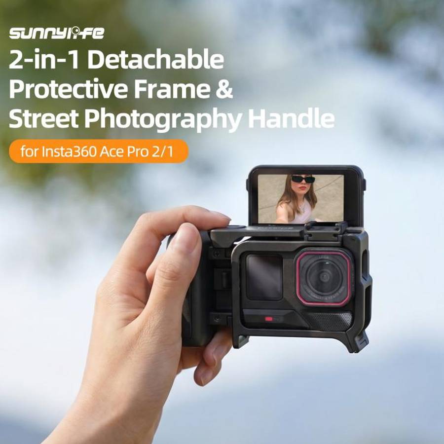 Sunnylife 2-in-1 Detachable Protective Frame & Street Photography Handle for Insta360 Ace Pro 2 /...