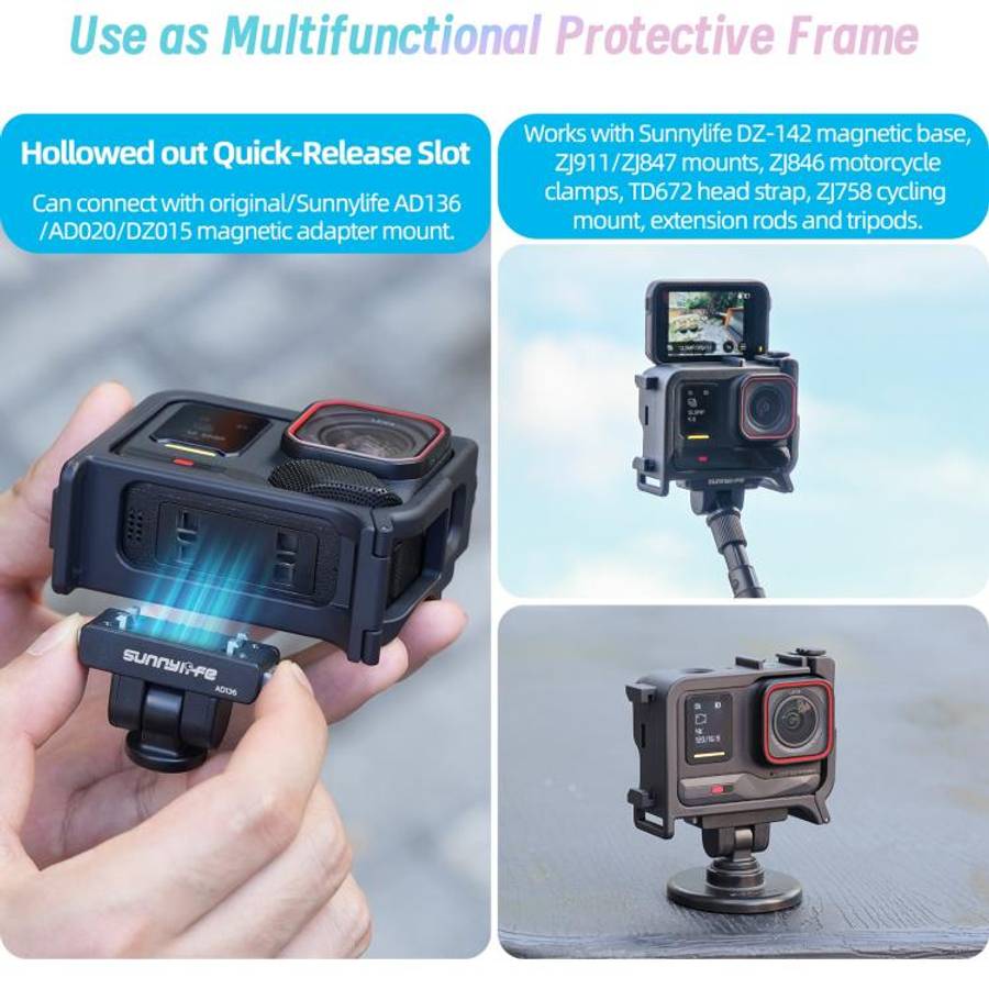 Sunnylife 2-in-1 Detachable Protective Frame & Street Photography Handle for Insta360 Ace Pro 2 /...