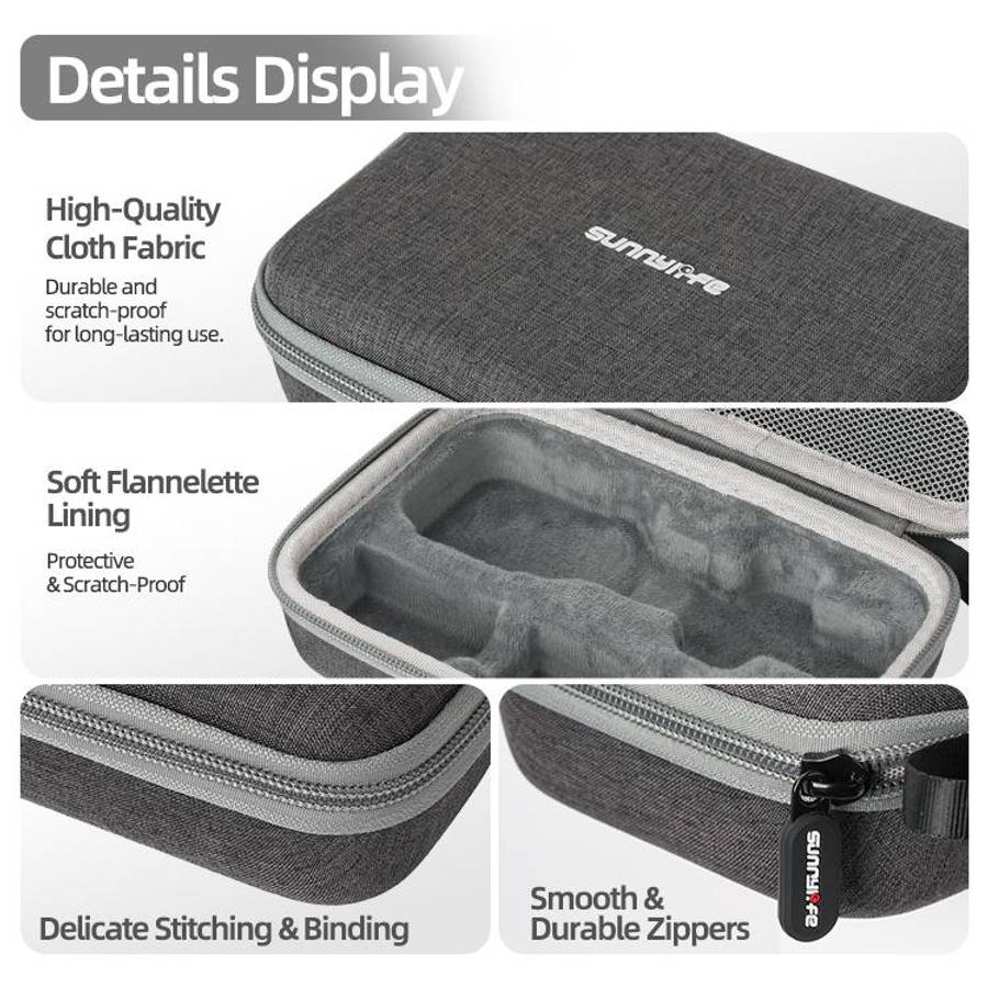 For Insta360 Luna Ultra Sunnylife Mini Carrying Case Handbag Creator Combo Bag (Dark Gray)