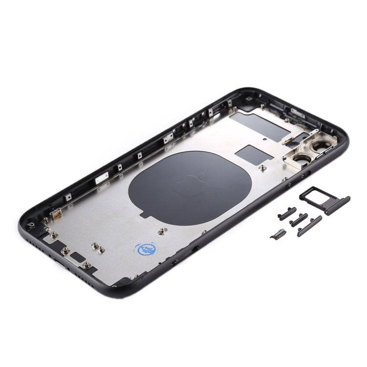 Back Housing Cover with SIM Card Tray & Side keys & Camera Lens for iPhone 11(Black)