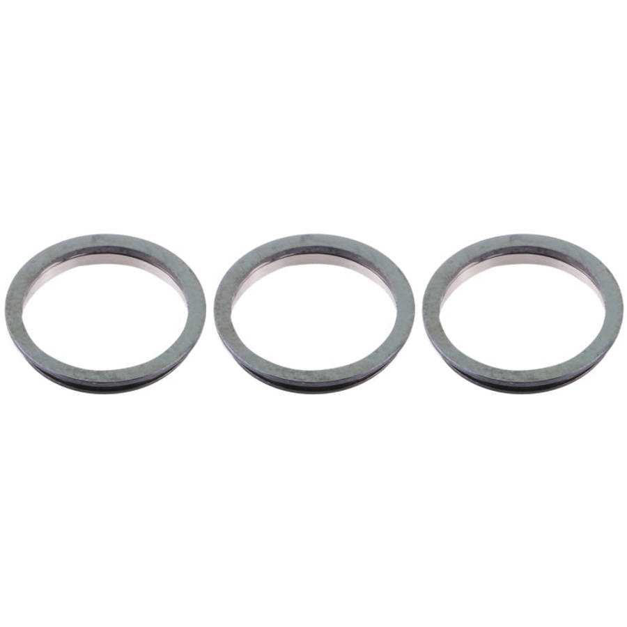 3 PCS Rear Camera Glass Lens Metal Protector Hoop Ring for iPhone 12 Pro(Aqua Blue)