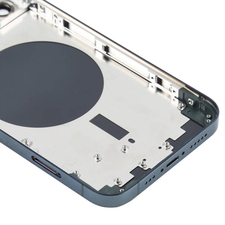 Back Housing Cover with SIM Card Tray & Side  Keys & Camera Lens for iPhone 12 Pro(Blue)