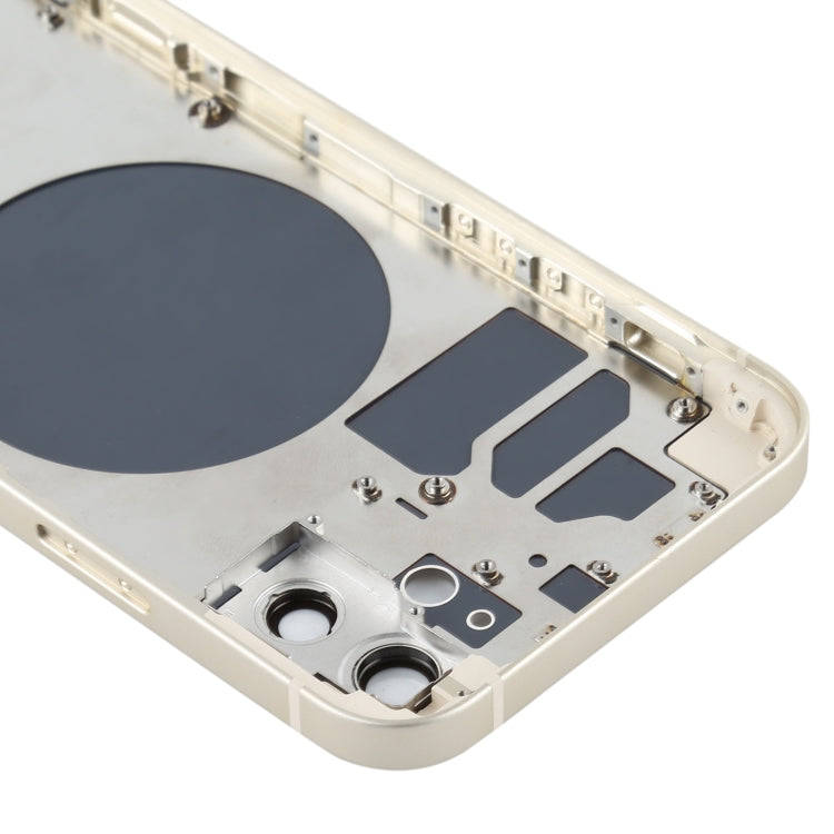 Back Housing Cover with SIM Card Tray & Side  Keys & Camera Lens for iPhone 12(White)