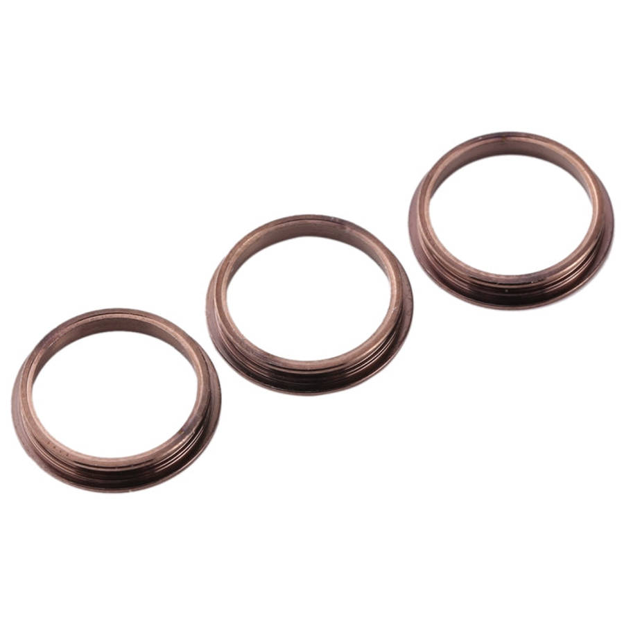 3 PCS Rear Camera Glass Lens Metal Protector Hoop Ring for iPhone 11 Pro & 11 Pro Max(Gold)