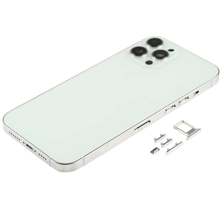 Back Housing Cover with SIM Card Tray & Side keys & Camera Lens for iPhone 12 Pro Max(White)