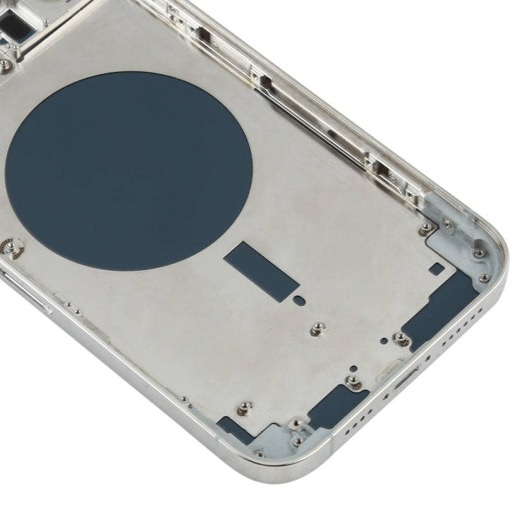 Back Housing Cover with SIM Card Tray & Side keys & Camera Lens for iPhone 12 Pro Max(White)