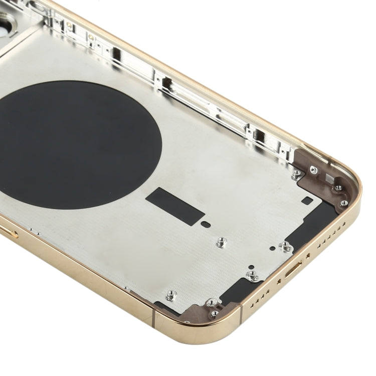 Back Housing Cover with SIM Card Tray & Side keys & Camera Lens for iPhone 12 Pro Max(Gold)
