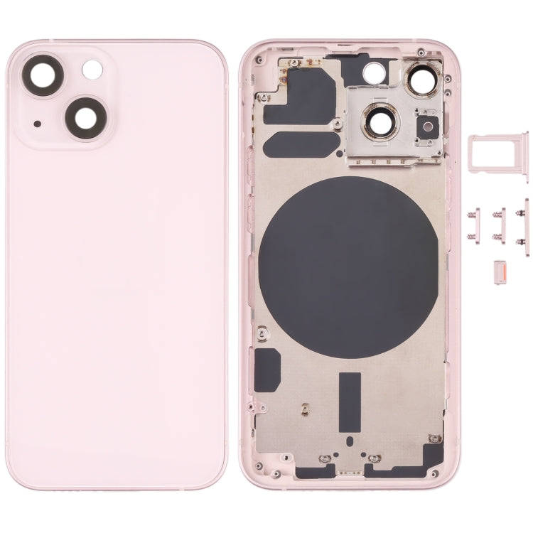Back Housing Cover with SIM Card Tray & Side  Keys & Camera Lens for iPhone 13 Mini(Gold)
