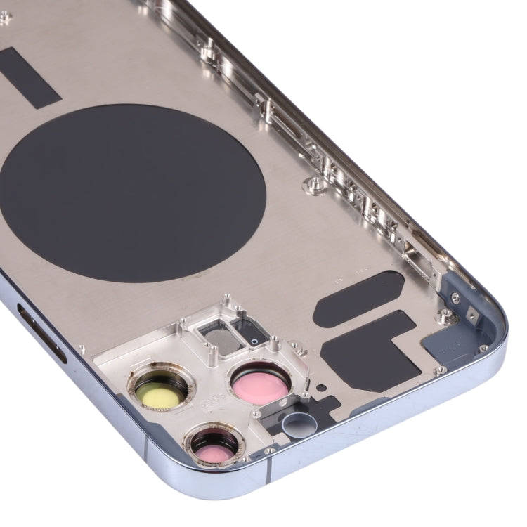 Back Housing Cover with SIM Card Tray & Side  Keys & Camera Lens for iPhone 13 Pro Max(Blue)