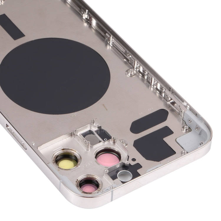 Back Housing Cover with SIM Card Tray & Side  Keys & Camera Lens for iPhone 13 Pro Max(White)
