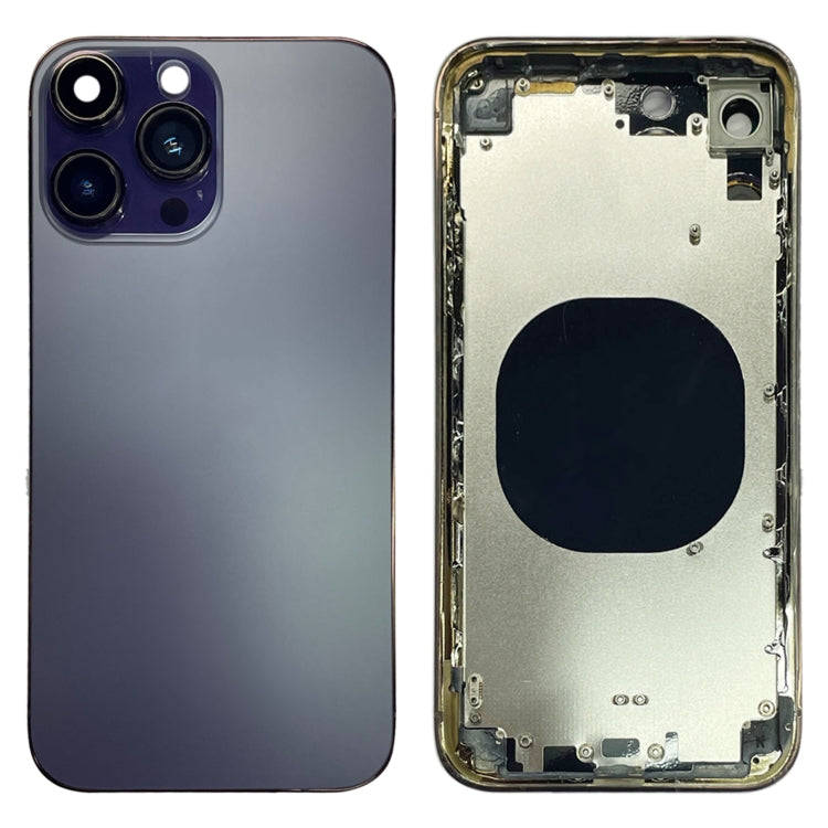 Back Housing Cover with Appearance Imitation of iP14 Pro Max for iPhone XR(Purple)