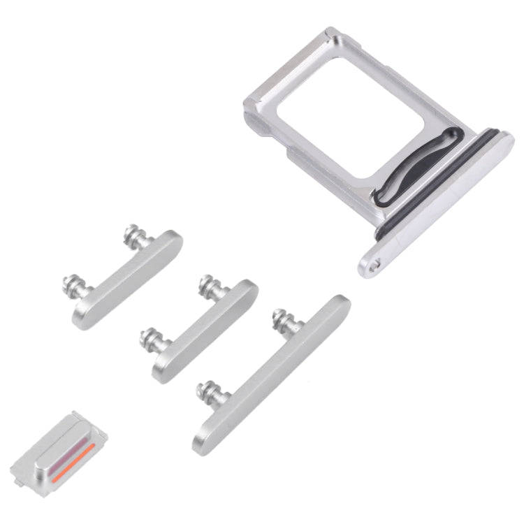 SIM Card Tray + SIM Card Tray + Side Keys for iPhone 14 Pro (Silver)