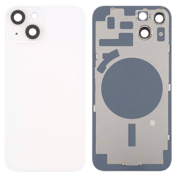 For iPhone 14 Back Housing Cover with Camera Lens(White)
