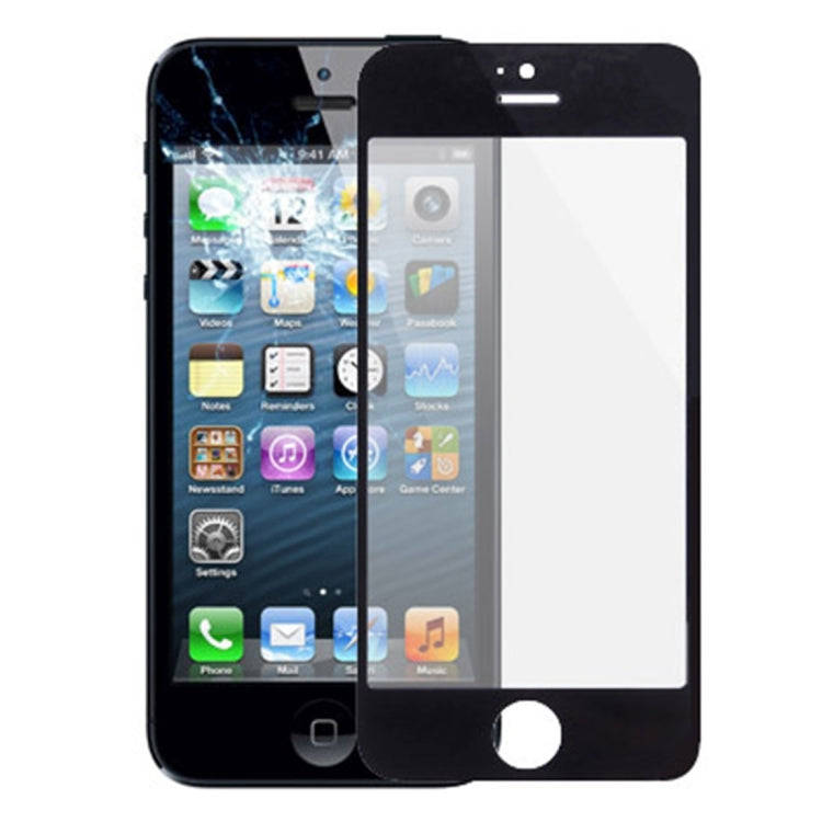 10 PCS for iPhone 5 & 5S Front Screen Outer Glass Lens(Black)