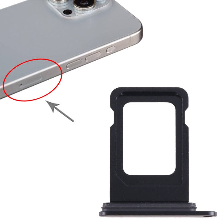 For iPhone 15 Pro Max SIM Card Tray (Black)