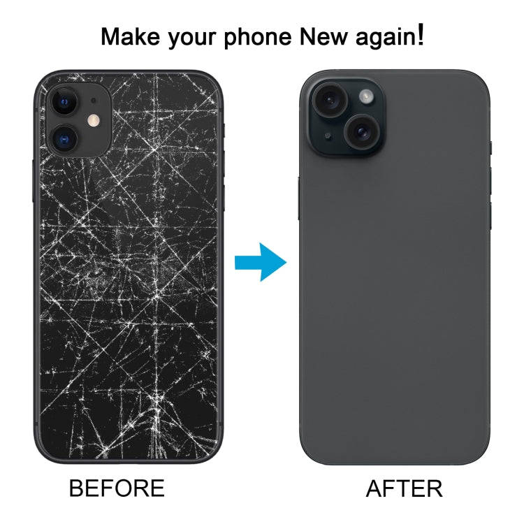 Back Cover with Appearance Imitation of iP15 Pro for iPhone 11(Black)