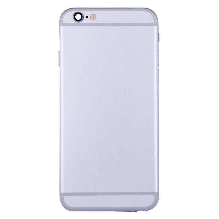 Full Housing Back Cover with Power Button & Volume Button Flex Cable for iPhone 6(Silver)