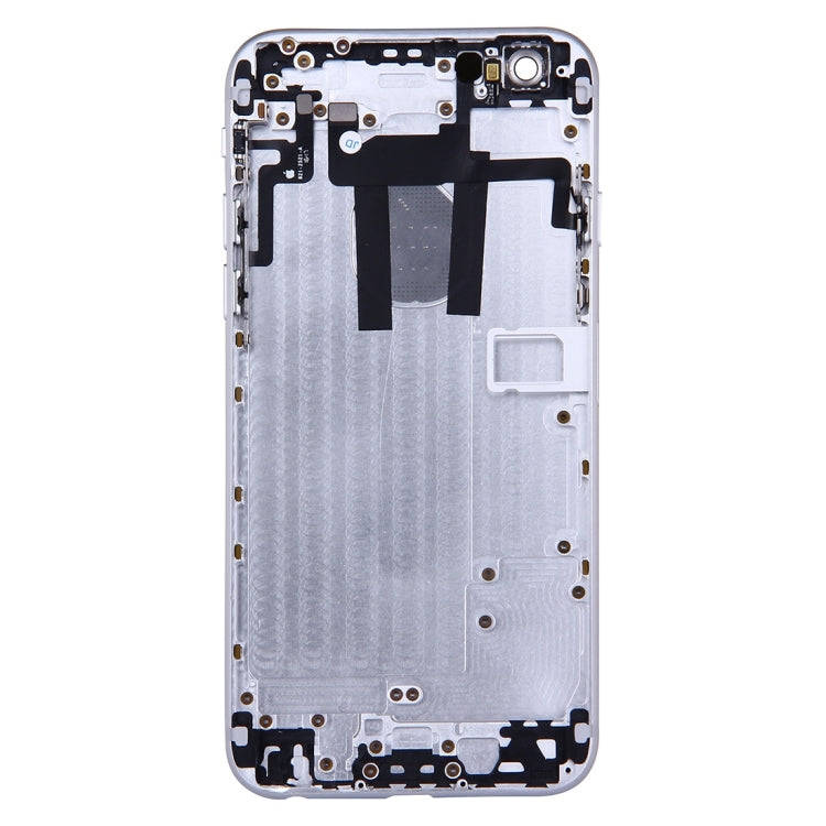 Full Housing Back Cover with Power Button & Volume Button Flex Cable for iPhone 6(Silver)