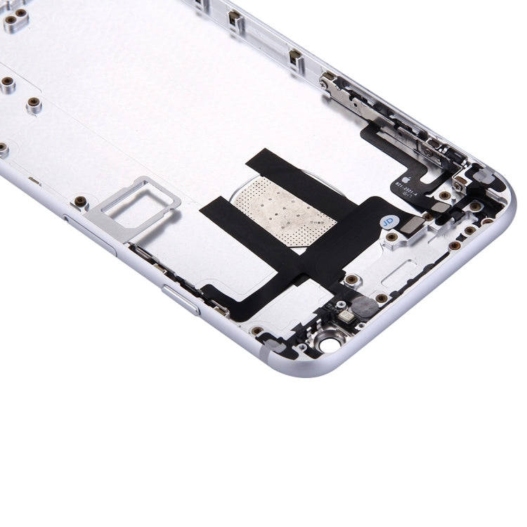 Full Housing Back Cover with Power Button & Volume Button Flex Cable for iPhone 6(Silver)