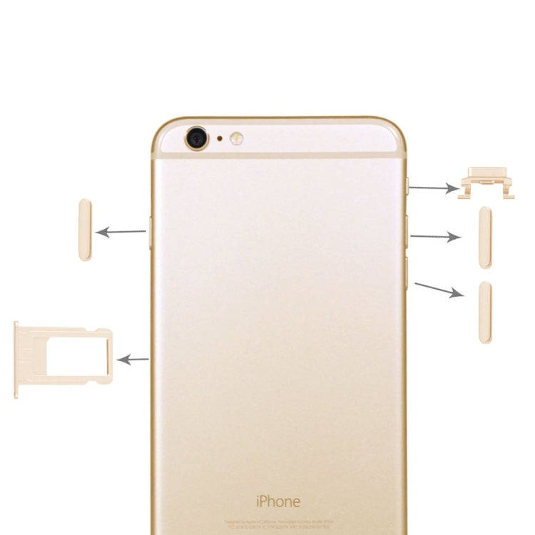 4 in 1 for iPhone 6 Plus (Card Tray + Volume Control Key + Power Button + Mute Switch Vibrator Ke...