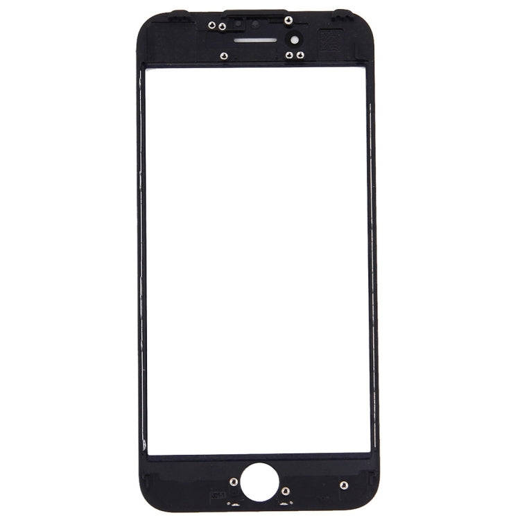 Front Screen Outer Glass Lens with Front LCD Screen Bezel Frame for iPhone 7 (Black)