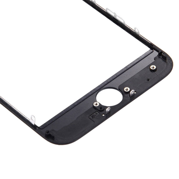 Front Screen Outer Glass Lens with Front LCD Screen Bezel Frame for iPhone 7 (Black)