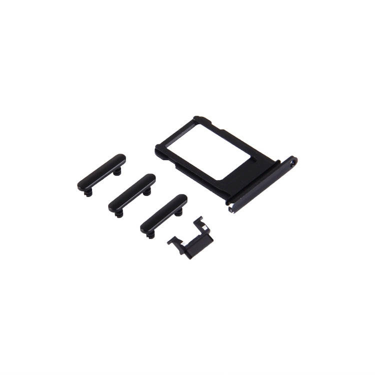 Card Tray + Volume Control Key + Power Button + Mute Switch Vibrator Key for iPhone 7(Black)